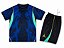 Novo Kit Infantil Brasil 2 Azul Camisa e Short 2026 / 2026 - COPA DO MUNDO - Imagem 2
