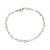 Pulseira de Prata Elos de Corações 3mm - Imagem 1