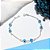 Pulseira de Prata Seis Olhos Gregos Azul Claro - Imagem 2