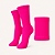 KIT Meia Poliamida e Munhequeira canelada anti suor PINK - Imagem 1