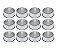 Forma Ballerine Bolo Piscina Alumínio 14 x 12 x 5 Kit 12 Peças - Imagem 1