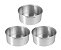 Formas De Bolo Redonda Fundo Fixo 17 x 10 cm Altura Kit 3 Peças - Imagem 1