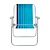 Cadeira de Praia Samoa Alta Azul Alumínio Tramontina Delta - Imagem 4