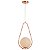 Pendente E-27 Pérola Gota Cobre Brilhosa 01 Lâmpada - Avant - Imagem 1