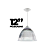 Pendente Prismático Led Vintage 12" 20W Transparente/Branco - Ventisol - Imagem 3