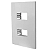 Placa 2 Módulos Separados Horizontal 4x2  Linha i9 Ilumi - Imagem 5