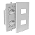 Tomada Dupla 20a Monobloco Bivolt Espelho 4x2  I9 Ilumi 94121 Branco - Imagem 5
