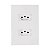 Tomada Dupla 10a Monobloco Bivolt Espelho 4x2  I9 Ilumi 94121 Branco - Imagem 1