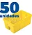 Kit 50 Caixas De Luz Pvc Amarelas 4x2 Empilhável - Tramontina - Imagem 1