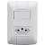 Kit 5 Conjunto Tramontina Tomada com Interruptor 20A +Tecla A6 Linha Aria - Imagem 1