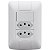 Kit 5 Conjunto Tramontina Tomada dupla com Interruptor 20A +Tecla A6 Linha Aria - Imagem 1