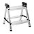 Banco Escada Alumínio 2 Degraus Prático e Leve Quality Alcance Armários e Prateleiras com Segurança - Imagem 1