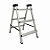 Banco Escada de Alumínio 3 Degraus Quality Leve, Dobrável e Não Enferruja - Imagem 1