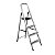 Escada de Alumínio 4 Degraus Quality Alcance Ideal para Casa, Limpeza e Reparos - Imagem 1
