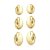 TRIO DE ARGOLA GOLD MONICA - Imagem 1