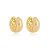 Brinco argola detalhada folheado a ouro 18k - Imagem 1