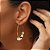Brinco argola com 5 medalhinhas folheado a ouro 18k - Imagem 1