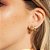 Brinco argola com abertura folheado a ouro 18k - Imagem 2