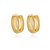 Brinco argola com abertura folheado a ouro 18k - Imagem 1