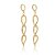 Brinco elos losangos folheado a ouro 18k - Imagem 1