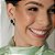 Brinco ear hook cravejado de zircônia folheado a ouro 18k - Imagem 2
