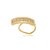 Brinco ear hook cravejado de zircônia folheado a ouro 18k - Imagem 1