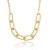 Colar elos retangulares folheado a ouro 18k - Imagem 1