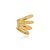 Brinco ear hook argolas folheado a ouro 18k - Imagem 1