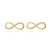 Brinco infinito com zircônias folheado a ouro 18k - Imagem 1