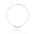 Choker com 5 corações de zircônia folheada a ouro 18k - Imagem 1