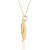 Colar com 2 folhas folheado a ouro 18k - Imagem 1