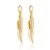 Brinco 2 folhas folheado a ouro 18k - Imagem 1