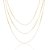 Colar triplo veneziana 1,2mm folheado a ouro 18k - Imagem 1