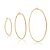 Kit de brincos de argolas folheado a ouro 18k - Imagem 1