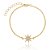 Pulseira estrela meteoro cravejada de zircônias folheada a ouro 18k - Imagem 1