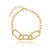 Pulseira elos retangulares folheada a ouro 18k - Imagem 1