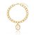 Pulseira religiosa com pingente maria de zircônia folheada a ouro 18k - Imagem 1