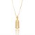 Colar nossa senhora manto longo cravejada com zircônias folheado a ouro 18k - Imagem 1