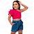 Short Jeans Feminino Infantil Juvenil Mod. 3 - Azul Médio - Imagem 1