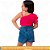 Short Jeans Feminino Infantil Juvenil Mod. 3 – Azul Médio - Imagem 3