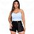 Short Jeans Feminino com Franja de Strass - EWF - Preto - Imagem 2