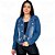 Jaqueta Feminina Jeans (casaco / Blusa) - EWF - Azul Escuro - Imagem 1