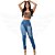 Calça Jeans Feminina Hot Pants Skinny Cintura Alta Elastano - EWF Jeans - Azul Médio - Imagem 1