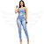Macacão Jardineira Feminina Jeans Longo Clássica - EWF Jeans - Azul Claro - Imagem 1
