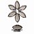 CHATON ACRILICO 20X40CM HBZK 2401 PRATA 100PCS - Imagem 1