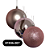 BOLAS NATALINAS DECORADAS C/4 UND 10 CM - Imagem 3