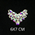 APLIQUE DE STRASS 6X7 CM REF 94825 - Imagem 1