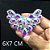 APLIQUE DE STRASS 6X7 CM REF 94825 - Imagem 2