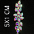 APLIQUE DE STRASS 5X1 CM REF 94820 - Imagem 1