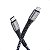 Cabo Lightning USB-C 2m Nylon Trançado Cinza MFi Iphone - Imagem 1